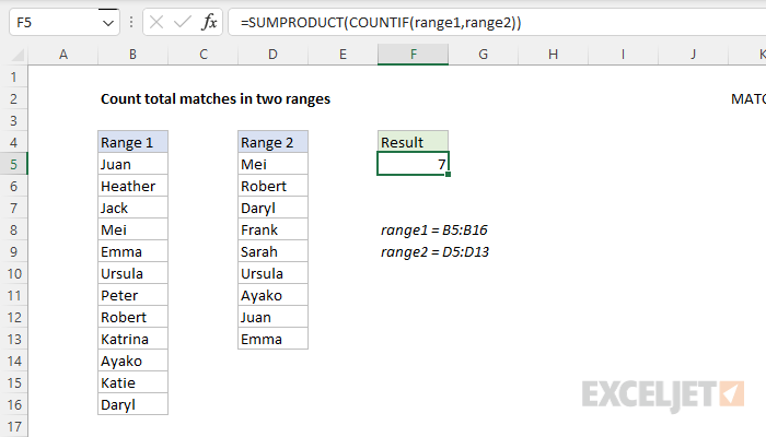 count-total-matches-in-two-ranges-excel-formula-exceljet